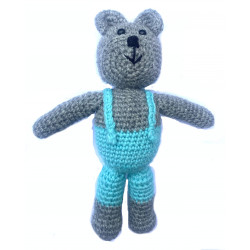 Nalle turkooseilla housuilla
