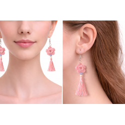 Virkatut kukkakorvakorut