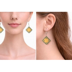 Virkatut kuviokorvakorut