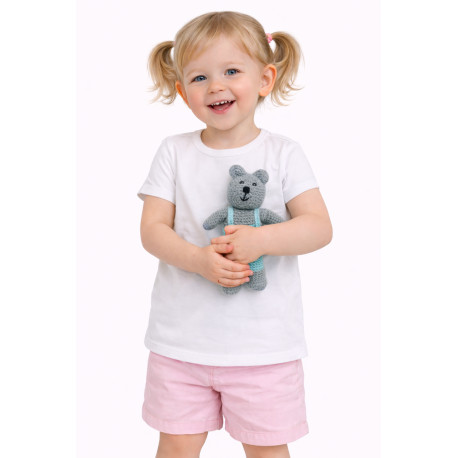 Nalle turkooseilla housuilla