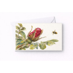 Kortti ruusu ja mehiläinen